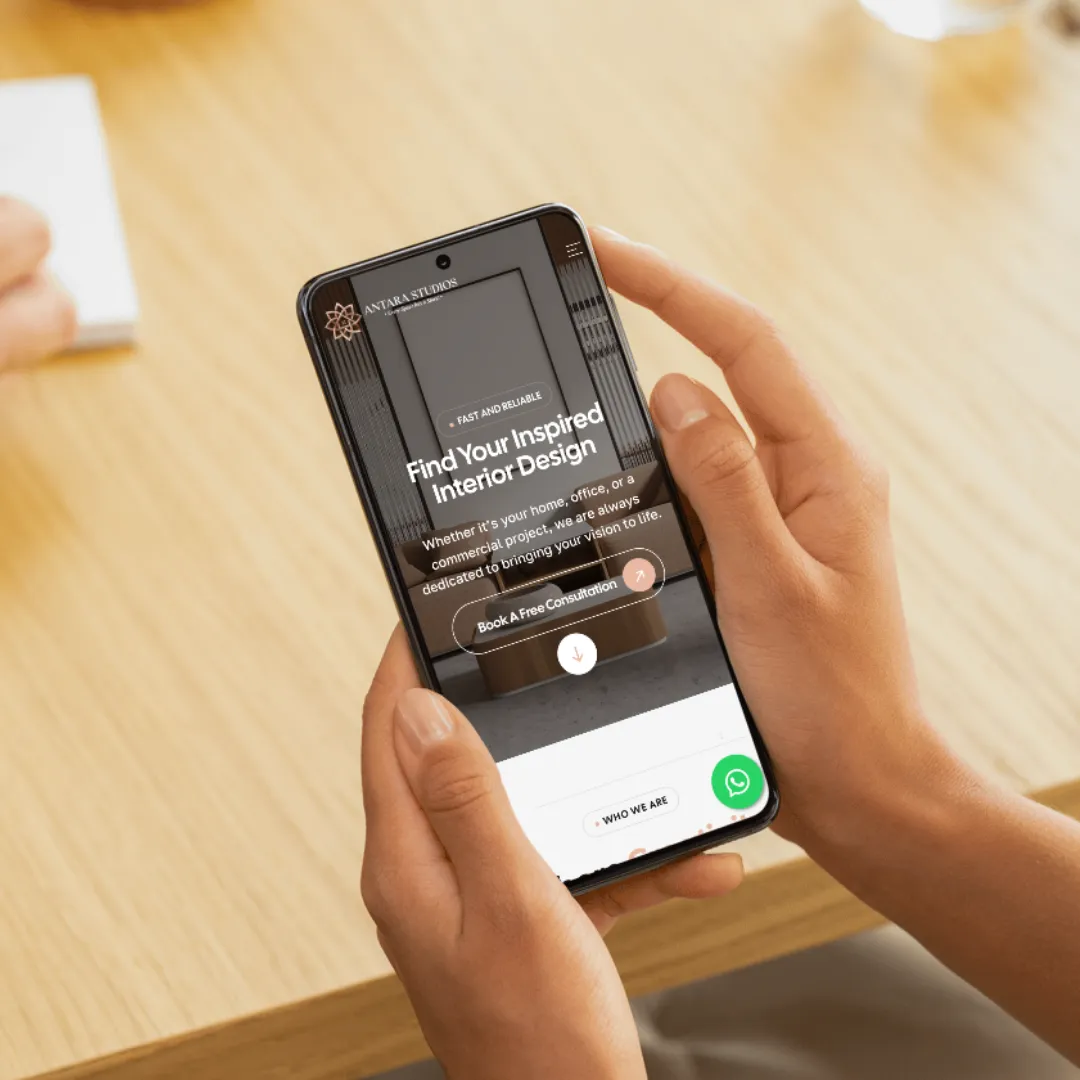 Antara Studios - Mobile View