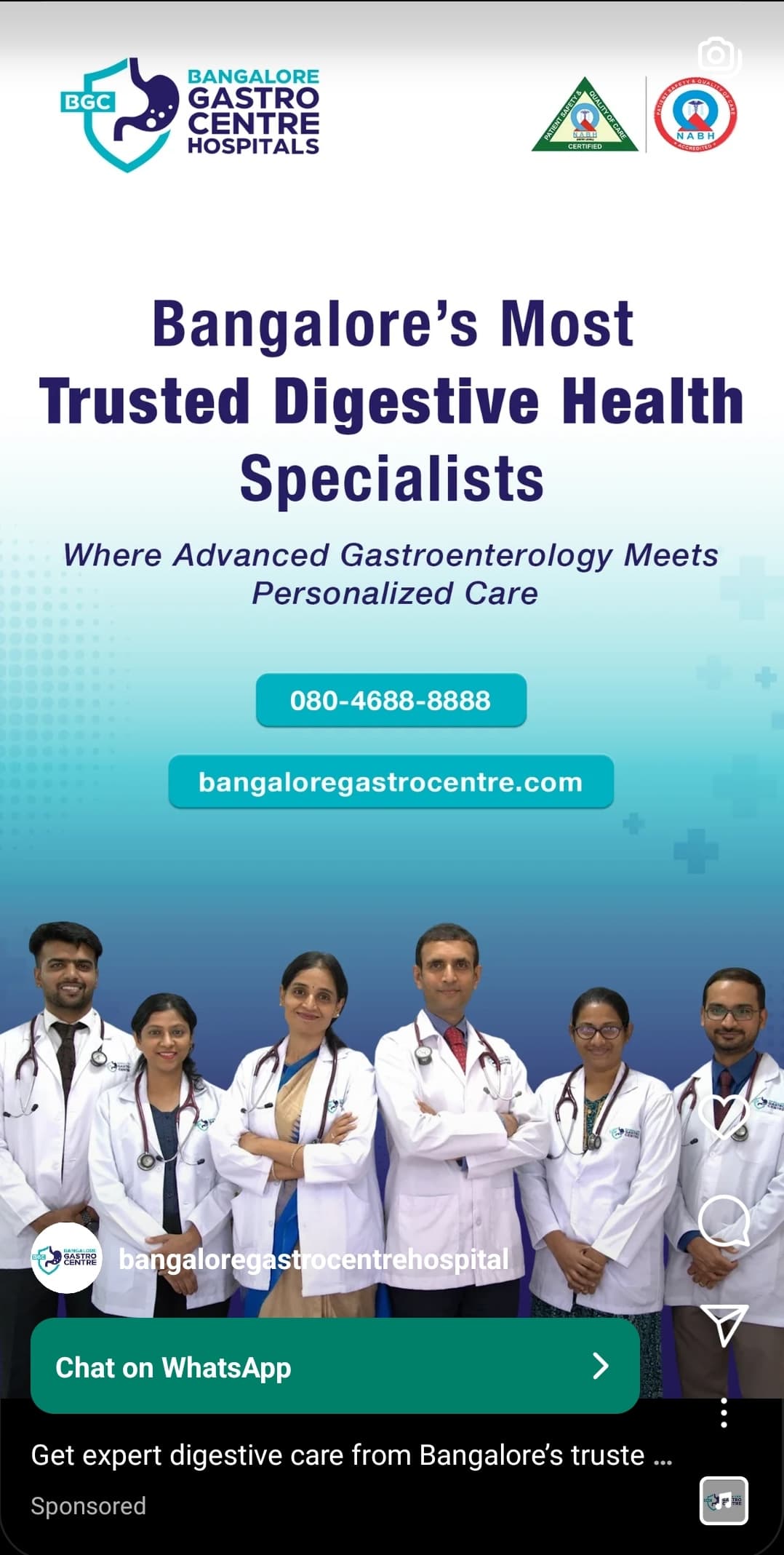 Meta Ads campaigns establishing trust with compelling doctor team visuals